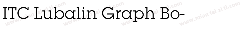 ITC Lubalin Graph Bo字体转换